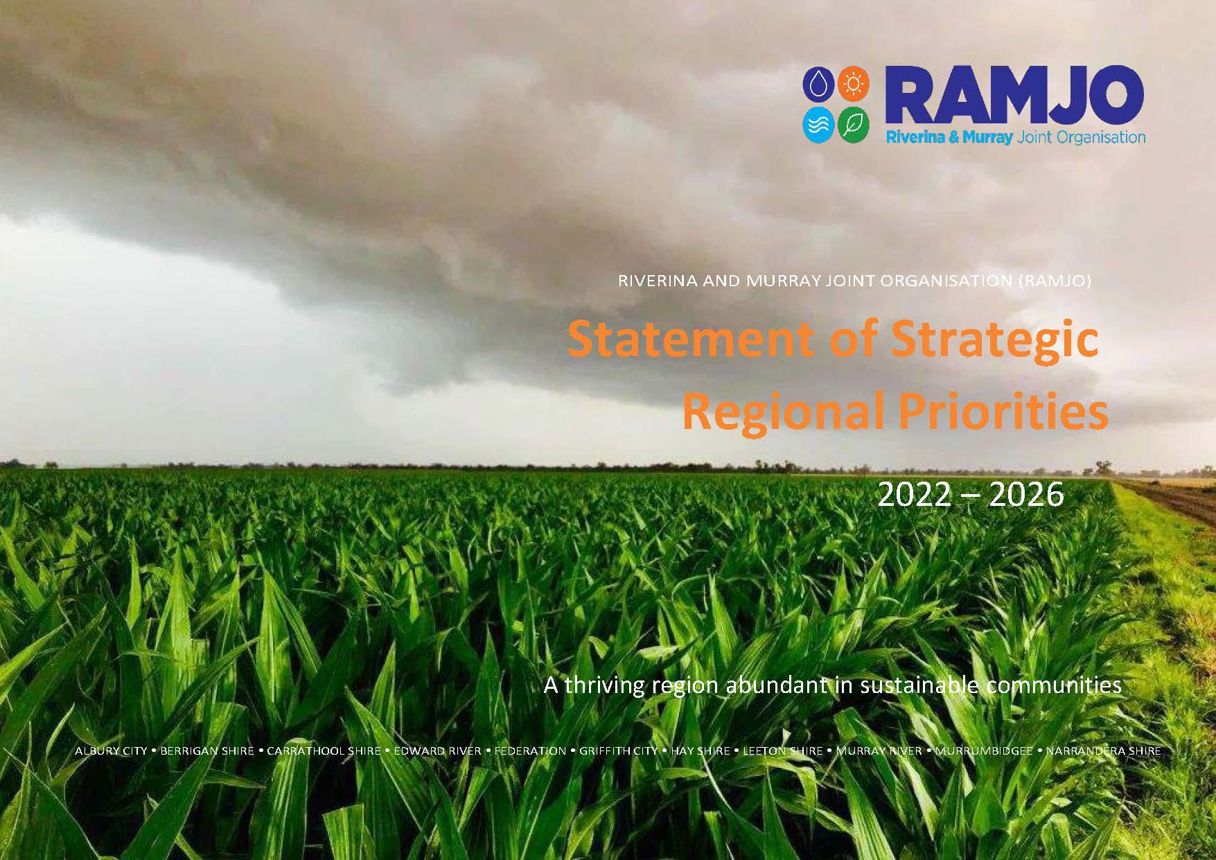 RAMJO Statement of Strategic Regional Priorities 2018 – 2022